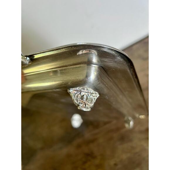 Vintage Silver Plated Tray with Floral Detail and Handles | Decorative Tray - Picture 9 of 9